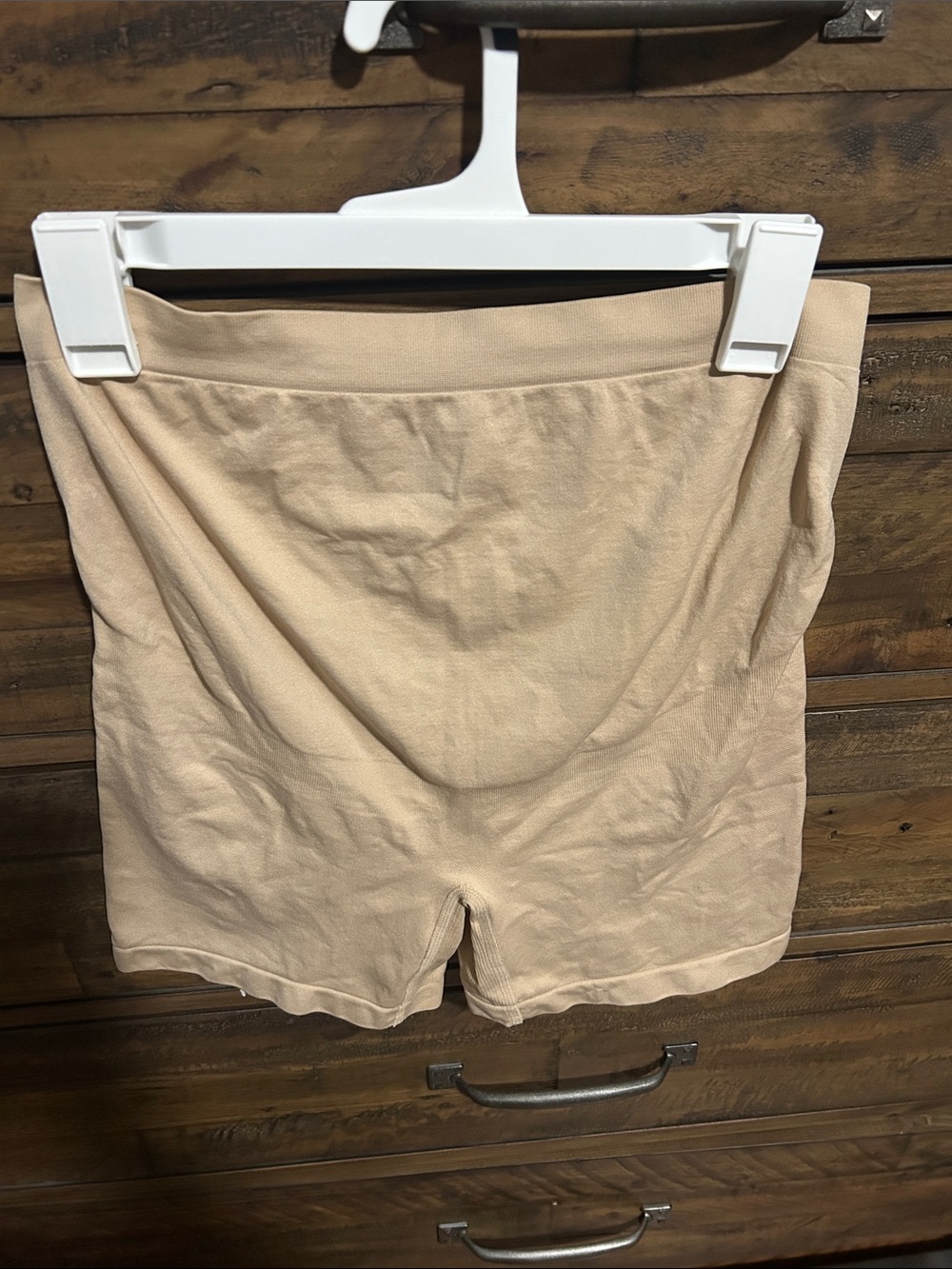 Motherhood Maternity Nude Seamless Support  Shorts. Under dresses or skirts.